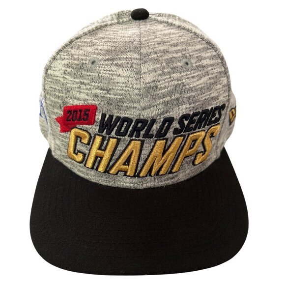 New Era Kansas City Royals 2015 World Series Champs Cap 9FIFTY Gray & Black - Picture 1 of 8